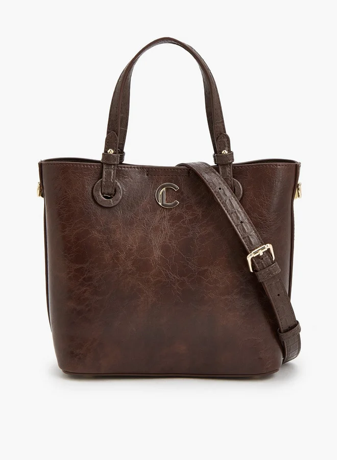 لو كونفورت Textured Tote Bag With Adjustable Strap